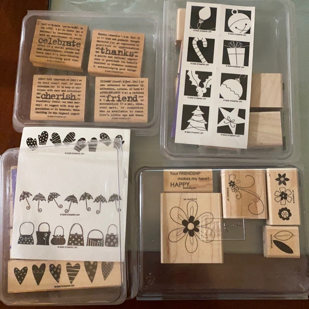 Stampin Up Lot of 4 Retired Stamp Sets